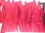 Chinese embroidered red color dress set with rose and variety design