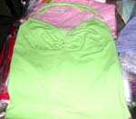 Green color tank top with strings on neck