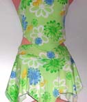 Lady's beach mini skirt set with sunflower design in assorted color