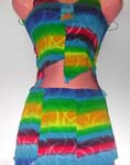 Lady's fashion painting art style 2 pieces mini skirt set