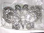 Clear cz butterfly belt buckle