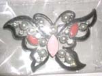 Butterfly belt buckle embedded assorted beads