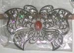 Clear cz butterfly belt buckle