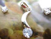 ish hook heart shape frame earring with filigree  and sterling silver inlaid