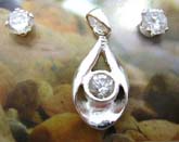 ish hook heart shape frame earring with filigree  and sterling silver inlaid