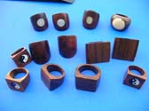 Lovely wooden fashion ring win an assortment of designs