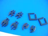 Stylish wooden earlet earrings in an assortment of shapes