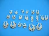 Fine Indonesian made bone earlet earrings with post