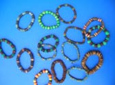 Trendy single string bead bracelet in an assortment of colors and beads