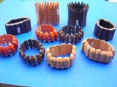 Beautiful bali bali large wooden beaded bracelet