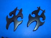 Quality natural wooden earrings in X shape