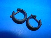 Classic organic wooden hoop earrings with post