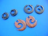 Bali bali fancy organic wood earrings