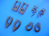 Organic wood fashion accessory earrings, handmade in indonesia