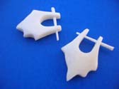 Bali indonesian art earlet earring handcrafted from organic bone
