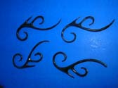 Exotic curvy vine designed horn fashion bali earrings