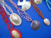 Summer style bali indonesian seashell and bead necklaces in an assortment of designs and colors