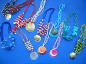 Summer style bali indonesian seashell and bead necklaces in an assortment of designs and colors