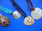 Summer style bali indonesian seashell and bead necklaces in an assortment of designs and colors