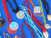 Summer style bali indonesian seashell and bead necklaces in an assortment of designs and colors