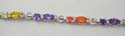 Fashion cz bracelet with assorted color oval / rounded cz synthetic stone embedded