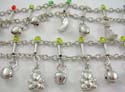 Fashion charm bracelet with assorted cz stone and different design patterns decor dangling along, randomly picked by warehouse staffs