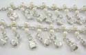 Fashion charm bracelet with multi imitation white pearl beads and assorted shapes decor dangling along, randomly pick 