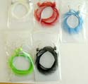 Fashion fish hook earring with cut-out rounded shape one color feather and match bead on top, randomly pick