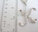 Fashion Hip Hop alphabet letter necklace holding "K" letter pendant with multi mini clear cz stone embedded. Lobster clasp
