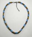 Fashion necklace with lobster clasp beaded multi assorted enamel fimo and wood beads. Assorted design randomly pick by wholesale people