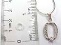 Silver plated fashion alphabet letter necklace holding an initial "O" pendant with a rounded clear cz on bottom. Lobster clasp