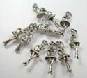 Fashion silver plated charm pendant with ballet lady pattern design